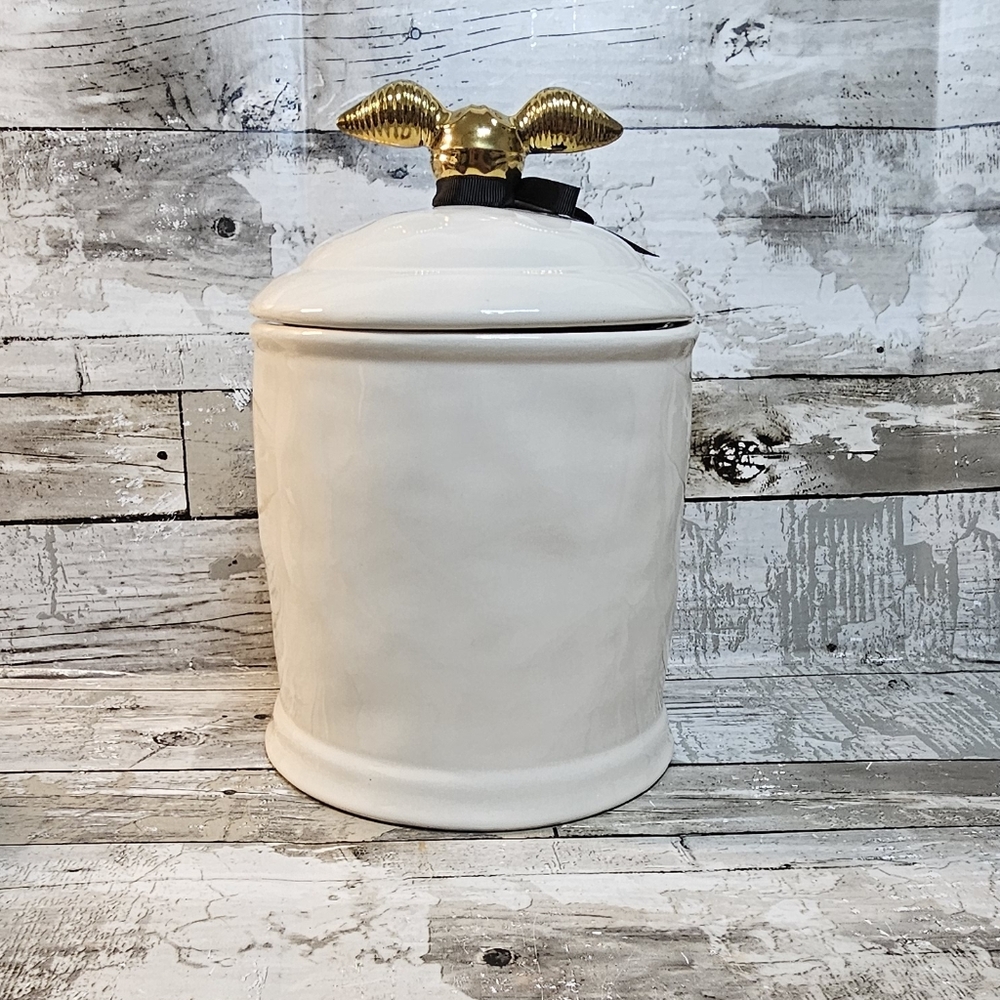 Rae Dunn Harry Potter Golden Snitch Cookie Jar - Picture 2 of 3